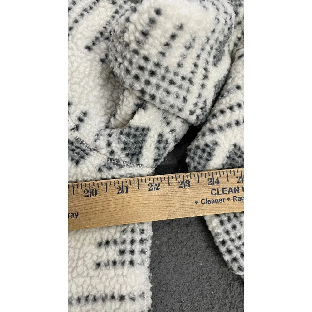 Carhartt Sherpa Fleece Jacket Kids L 12-14 Grey White Excellent OJ3913-W Aztec